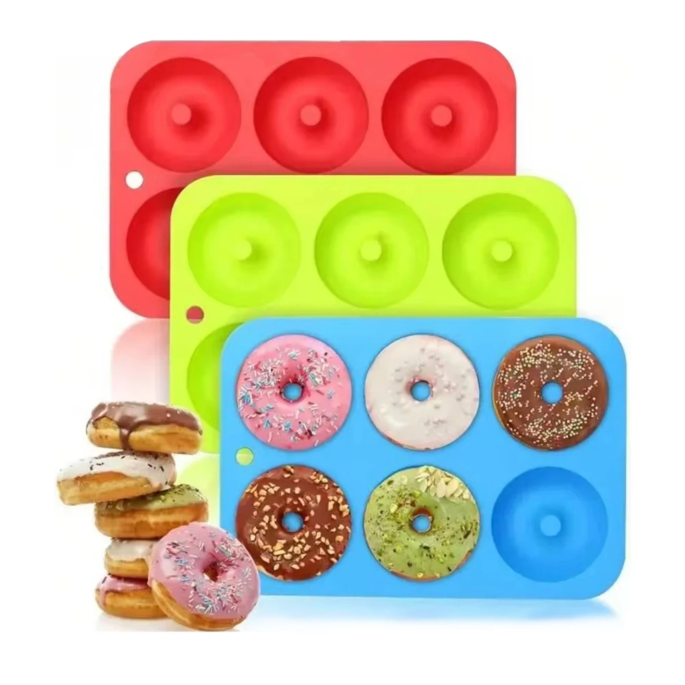 Heat Resistant Non-Stick Silicone Donut and Bagel Baking Mold