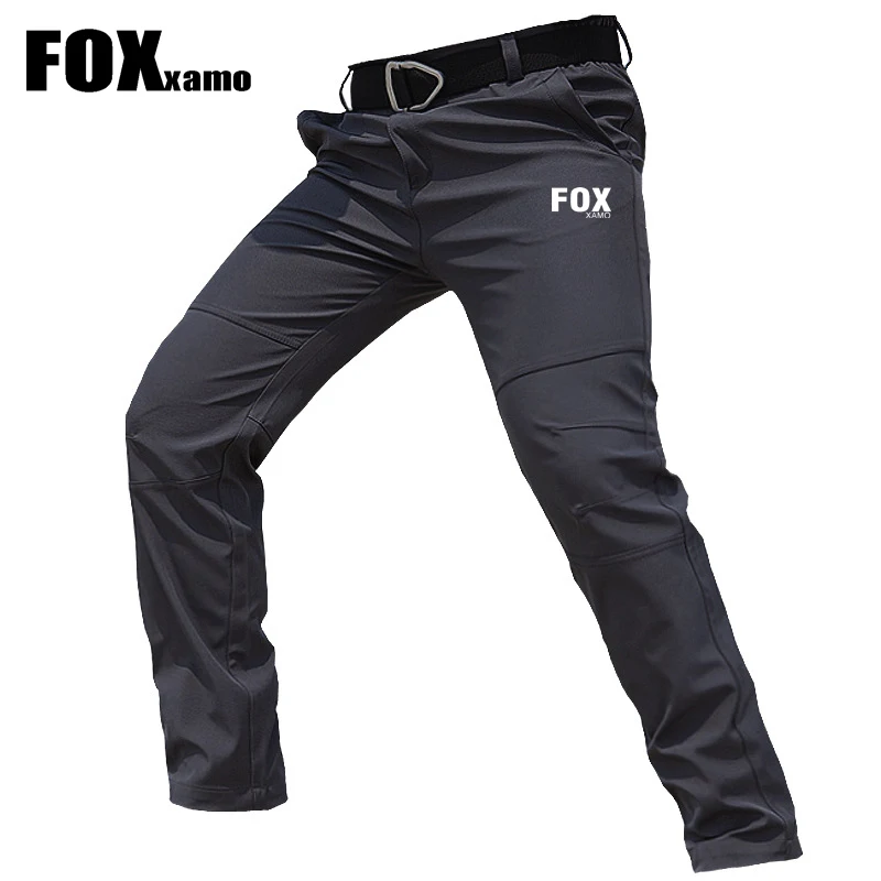 2023 Men's Cycling Pants Waterproof MTB Bike Bicycle Pants Windproof Sports Hiking Camping Trousers FOXxamo Cycling Shorts Grey