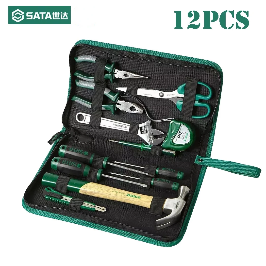 

From Youpin SATA Household tool set 12pcs Manual Hardware tool box Household Maintenance plumber Tool kits