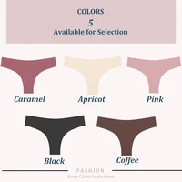 3 pièces sans couture Maillard culotte Ultra-mince culotte brésilienne femmes glace sous-vêtements en soie culotte Sexy taille basse string femme solide 4