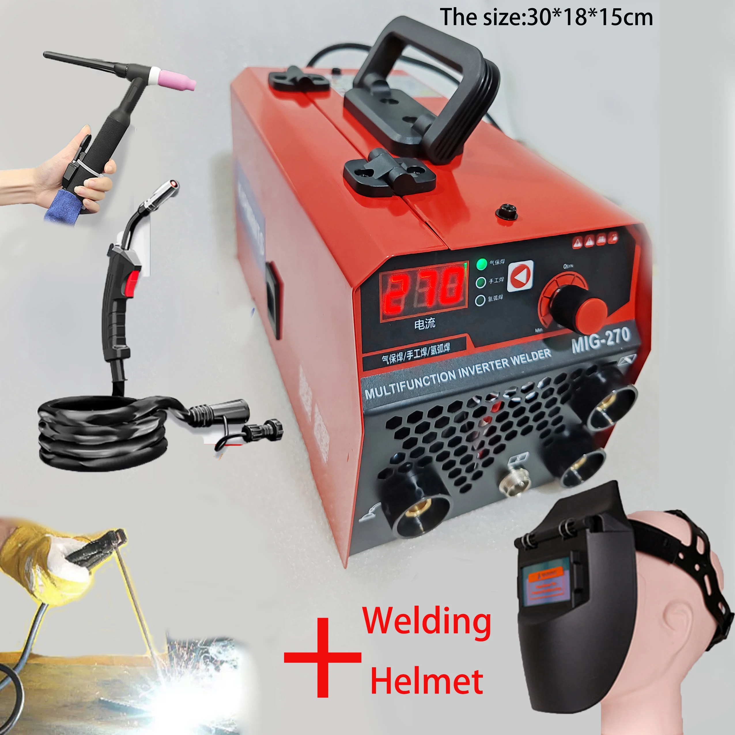 Tig Gasless Mig AC/DC Welder Aluminum Welding Machine ARC Stick Welder Tools IGBT Inverter soldador With Pulse сварочный аппар