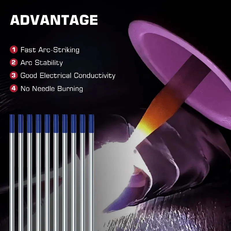Tungsten electrodes ARCCAPTAIN professional TIG welding 175mm/7" 1.6 2.4mm for Tig machine