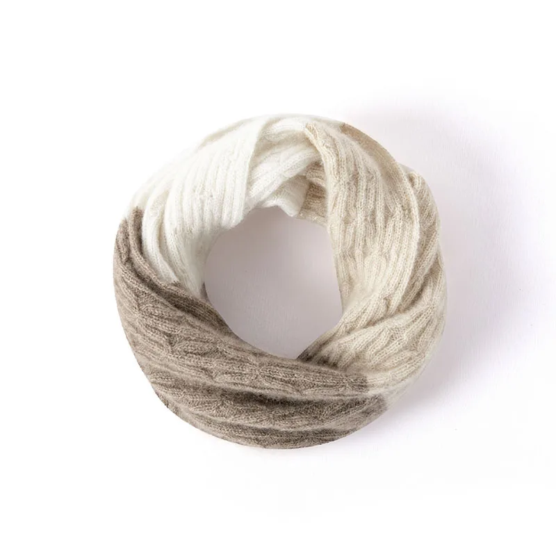 high-quality-soft-waxy-cashmere-neck-spring-and-autumn-new-women's-warm-three-color-splicing-scarf-knitted-neck-cover