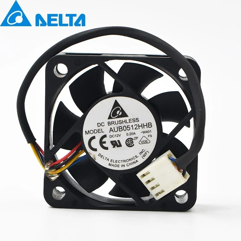 Ventilador de Refrigeração do Servidor 4pin Pwm para Delta Aub0512hhb W401 dc 12v 0.2a 5015 50 mm 50x50x15 mm 1pc