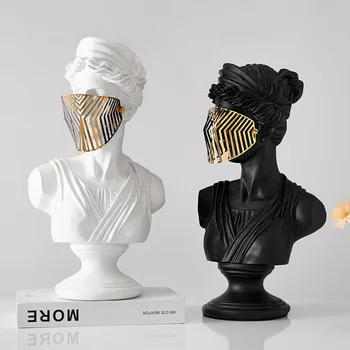 Venus Ancient Greek Mythology Mask Figure Woman Sculpture Home Room Decoration Vintage Art Luxury Living Room Accessories Statue