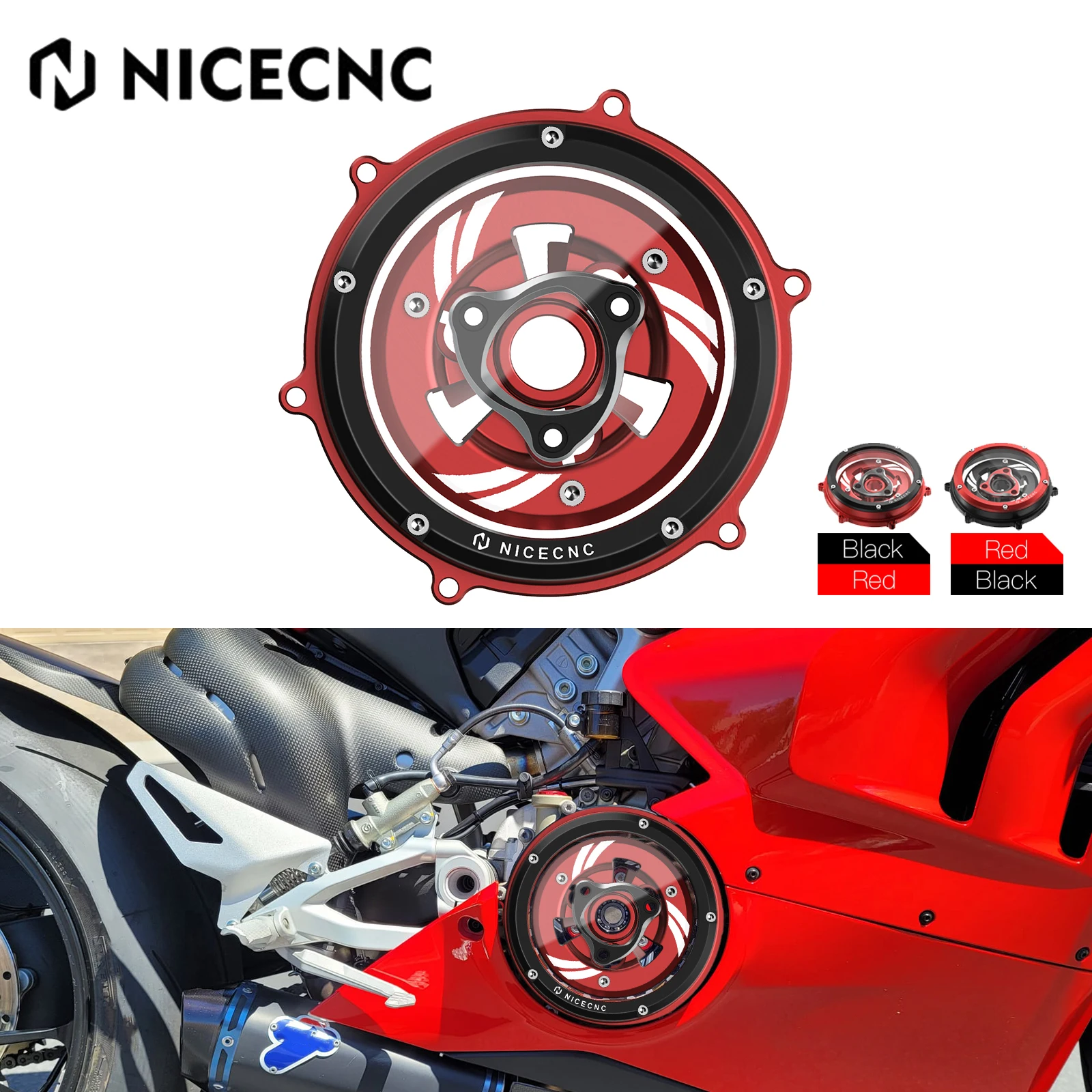 

Прозрачная крышка сцепления двигателя мотоцикла, комплект пружинных фиксаторов давления для Ducati Panigale V4 V4S 2018-2024 2023 2022