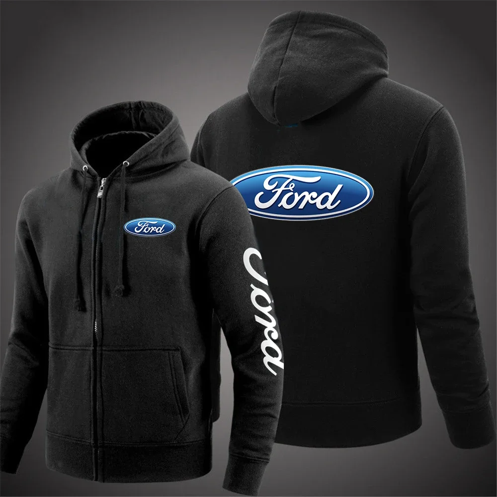 

Ford Printing Fashion 2024 New Men's Jackets Zipper Spring Autumn Leisure Cotton Hoodies Comfortable All-Match Sweatshirt Coat