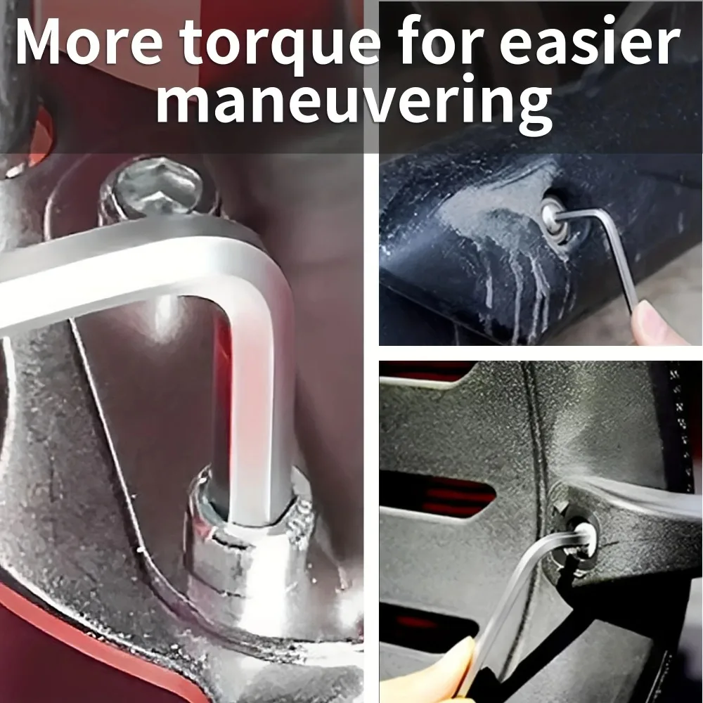 8PCS L-Shaped Hex Wrench Set Metric & Imperial Short Arm Allen Keys for Home Bike Auto Repair Compact Tool Kit