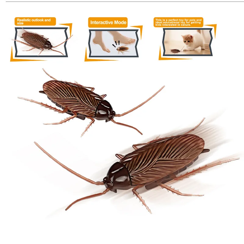 New dog amusing cat new pet vibrating brush walking cockroach trick artificial electric cockroach toy