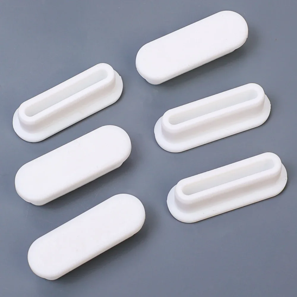 Silicone Wash Basin Overflow Ring Remplacement Square Cover Bathroom Basin Trim Bath Drain Cap Sink Overflow Ring Plug 5/1PCS
