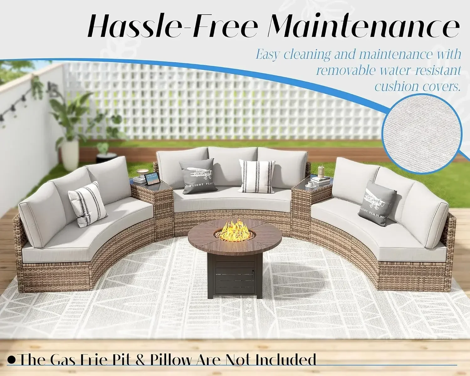 Round Patio Sofa Set 4