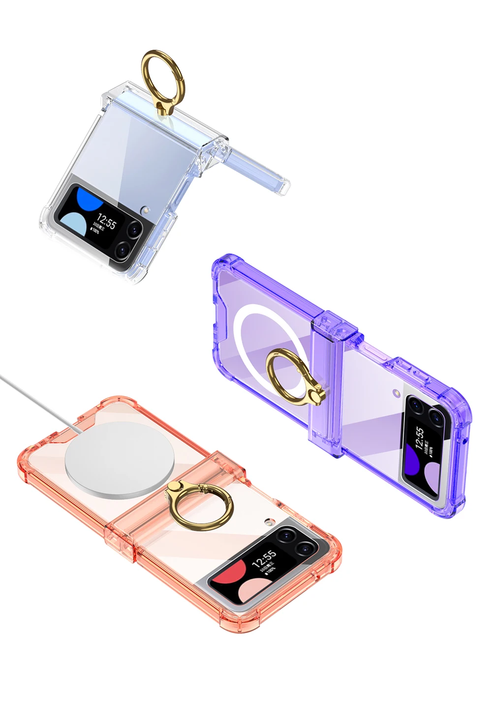 For Magsafe Wireless Charging Airbag Case For Samsung Galaxy Z Flip 3 4 All-incl