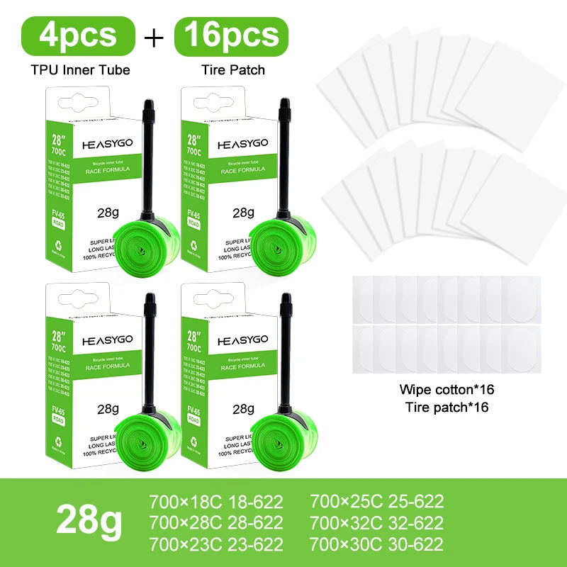 4pcs Green 16Patch