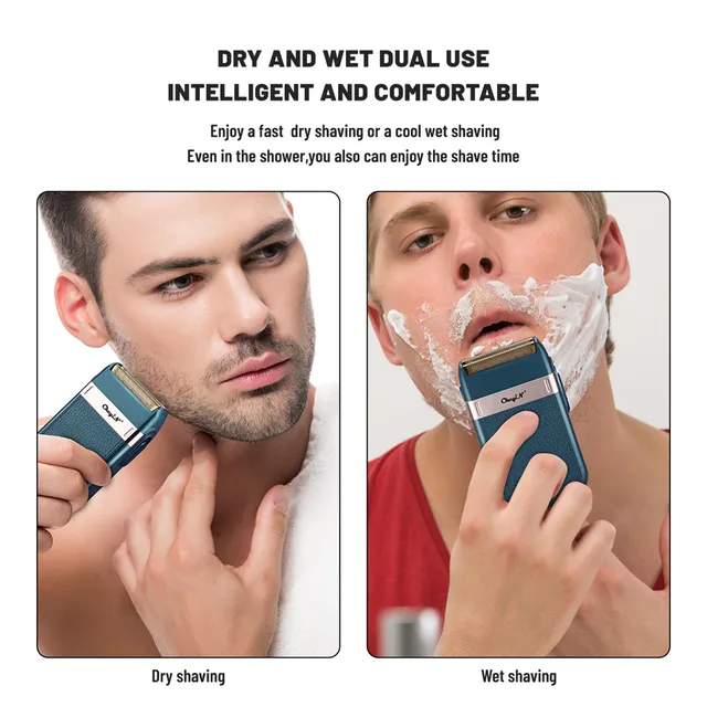 CkeyiN-Mini Afeitadora eléctrica para hombres, recortadora de barba profesional, depilación facial, impermeable, recargable, hoja de afeitar, máquina de afeitar - AliExpress
