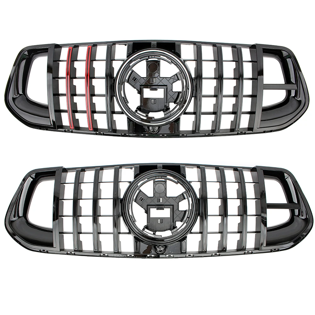 프론트 레이싱 빌렛 범퍼 그릴 어퍼 커버, 메르세데스-벤츠 W167 GLE-Class GLE350 GLE450 2020-2023 디럭스 스포츠 스타일