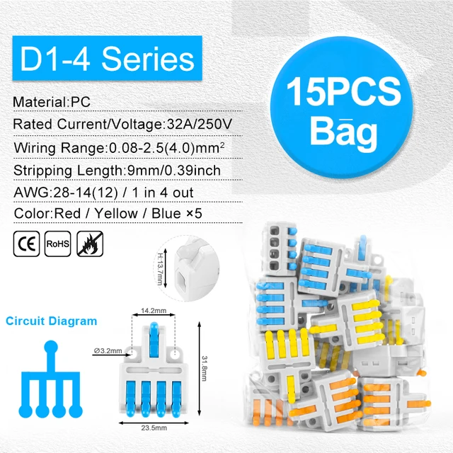 D1-4M 15PCS