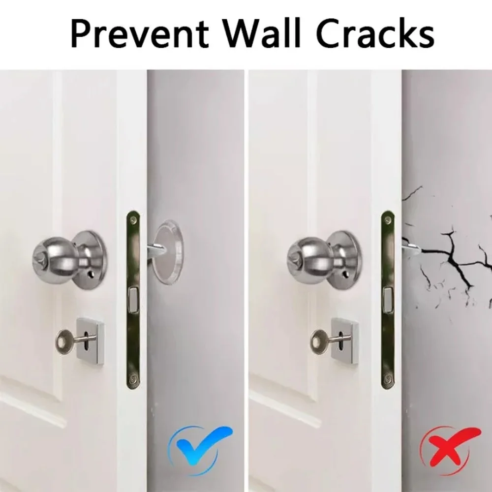 Silicone Clear Door Stopper Wall Protector Round Non-slip Shock Self Adhesive muffler Reusable Door Handle Bumper Protective door stopper silicone door stopper door stopper bumpers