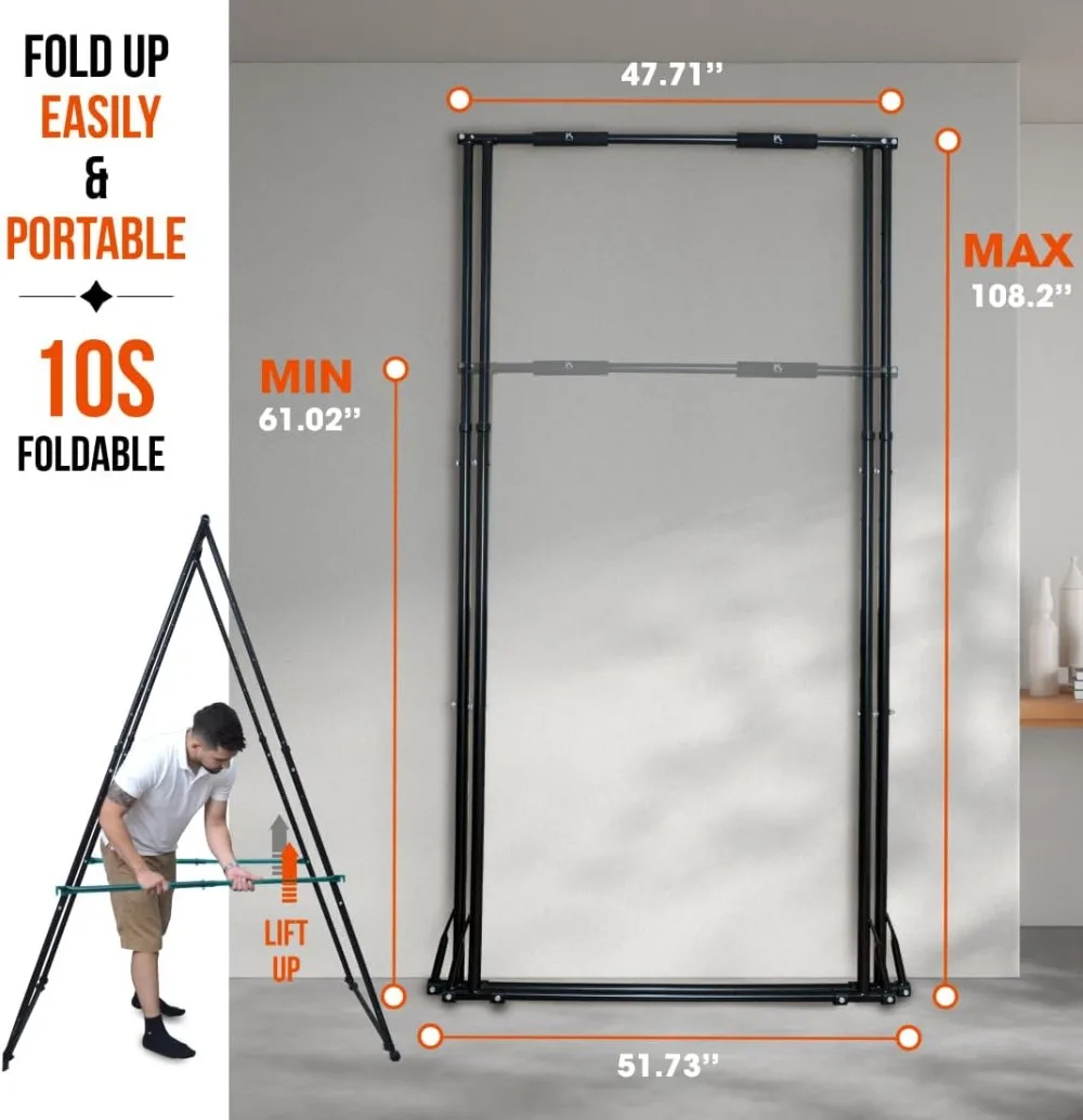TOES DON T TOUCH GROUND Foldable Free Standing PullUp Bar Stand Sturdy PowerTower Workout Station For Home Gym Strength AliExpress