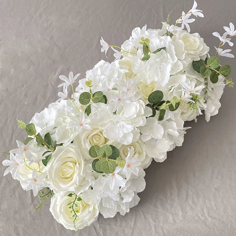 Wedding Flower Stand Luxury Wedding Road Cited Flowers Rose Peony Hydrangea Mix DIY Arched Door Flower Row Window T Station Decoration