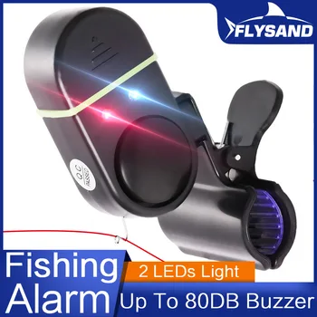 FLYSAND Fishing Alarm – Clip-on Bite Alert with Sound, LED Light, and Buzzer for Fishing Rods. 1