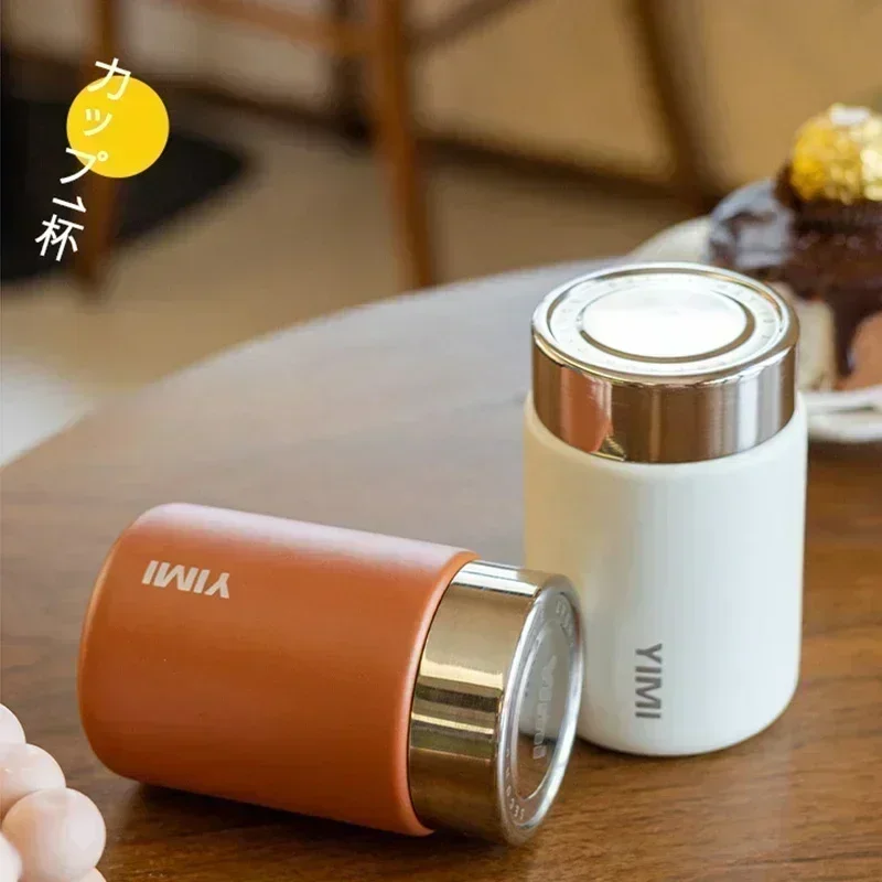 1pc 230ml Mini Stainless Steel 316 Thermos Mug Leak-proof Lightweight Portable Pocket Vacuum Coffee Tea Thermal  Tumbler