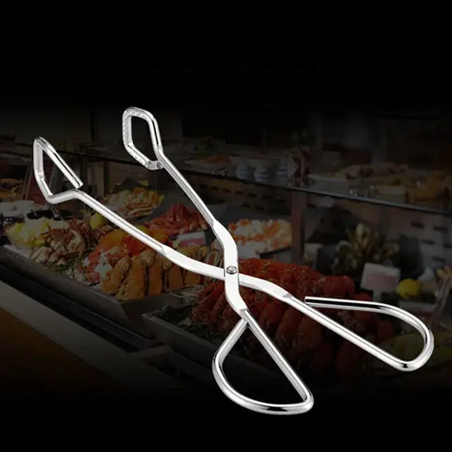 Kiváló Minőségű Konyhai Rozsdamentes Acél Grilleszerű Szerszám Bbq Ollók Fogók Multifunkcionális Kemping Olló Fogó Svédasztalos - Image 4