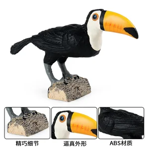 Simulation Bird Wild Solid Animal Model Toucan Toy Ornaments
