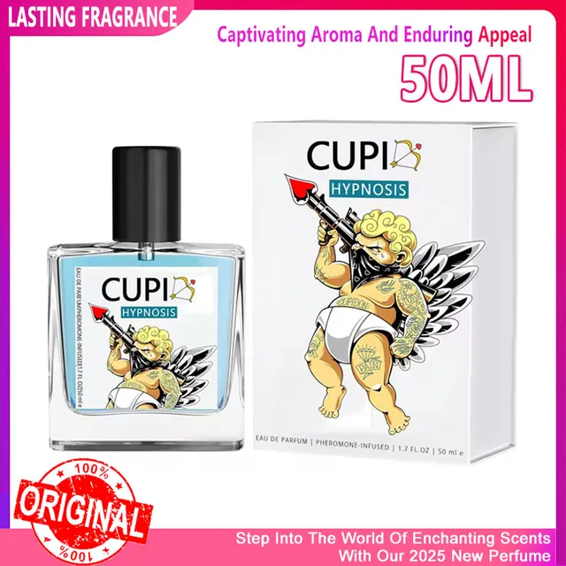 50 ml Original Cupid Herren Pheromon Köln Anhaltender reifer hypnotischer reichhaltiger Duft Hochwertiges Hombre-Parfüm Körperspray