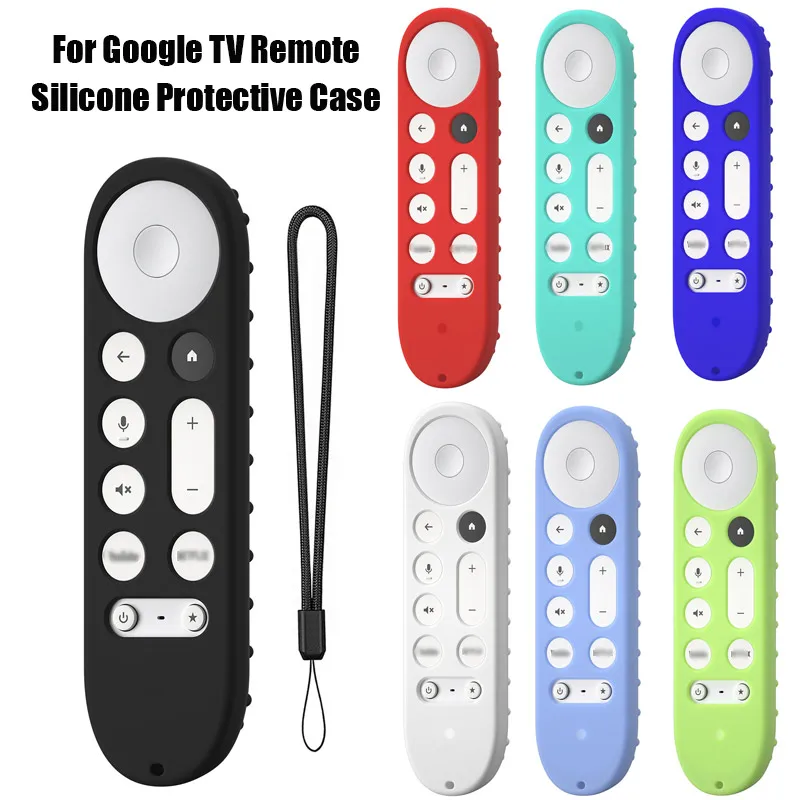 Silicone Case with Lanyard for Google TV Remote