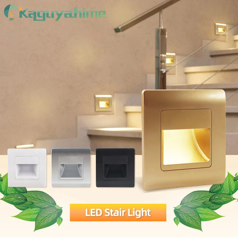 

Kaguyahime 4Pcs PIR Sensor Wall Lights 110V 220V Recessed Stair Light Foot Step LED Wall Lamp Corridor Induction Home Lighting