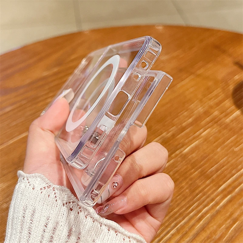 Magnetic Transparent Shockproof Acrylic Case with Magsafe Wireless Charging Compatibility