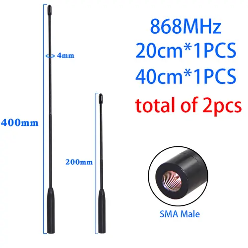 Support custom 2PCS LoRa module Antenna for Meshtastic 868MHz 915MHz soft antenna Omni high-gain whip antenna SMA head connector - Image 2