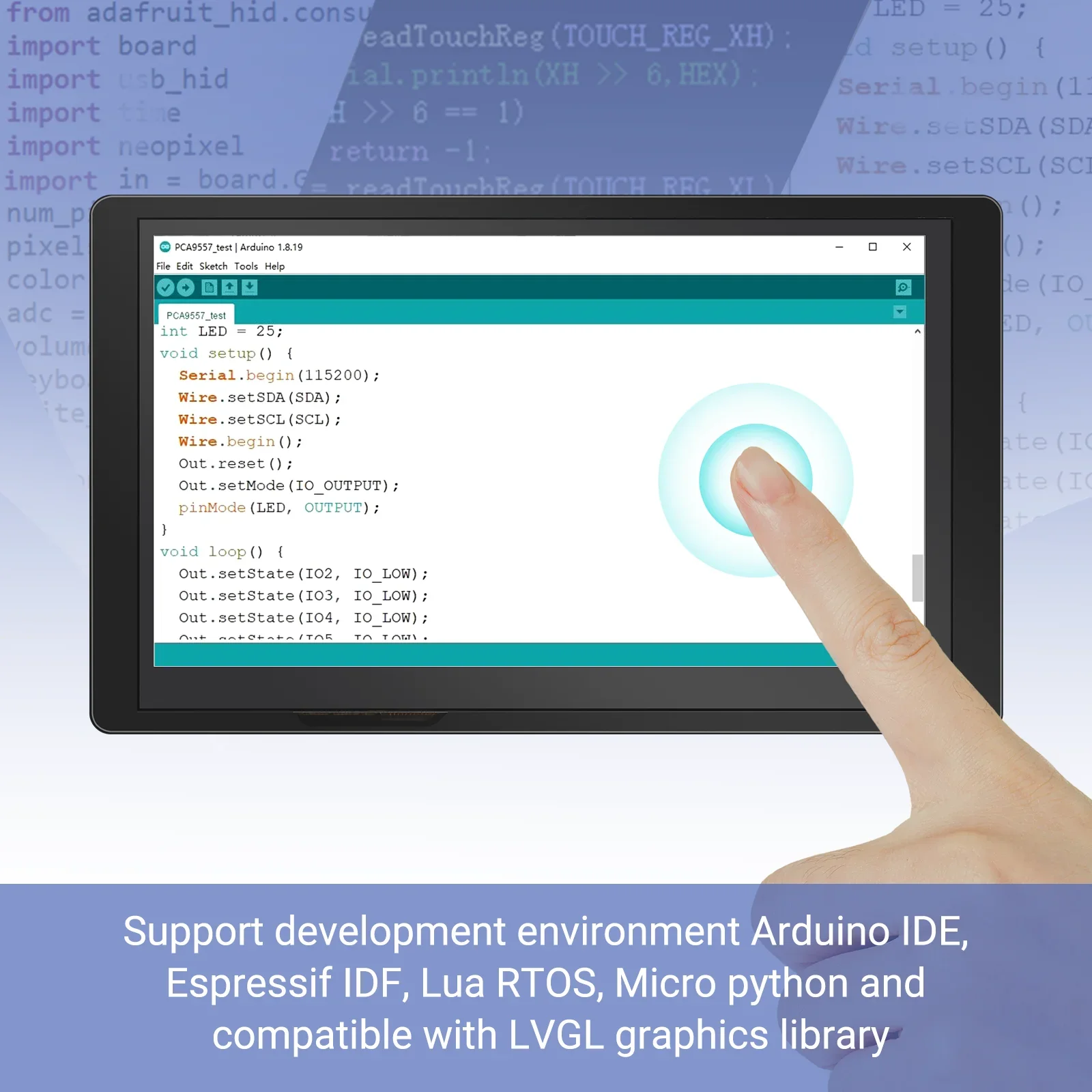 CrowPanel- ESP32 7.0 인치 800x480 해상도 HMI 터치 스크린 TFT-LCD 스마트 디스플레이 모듈(Arduino/LVGL 학습 포함)