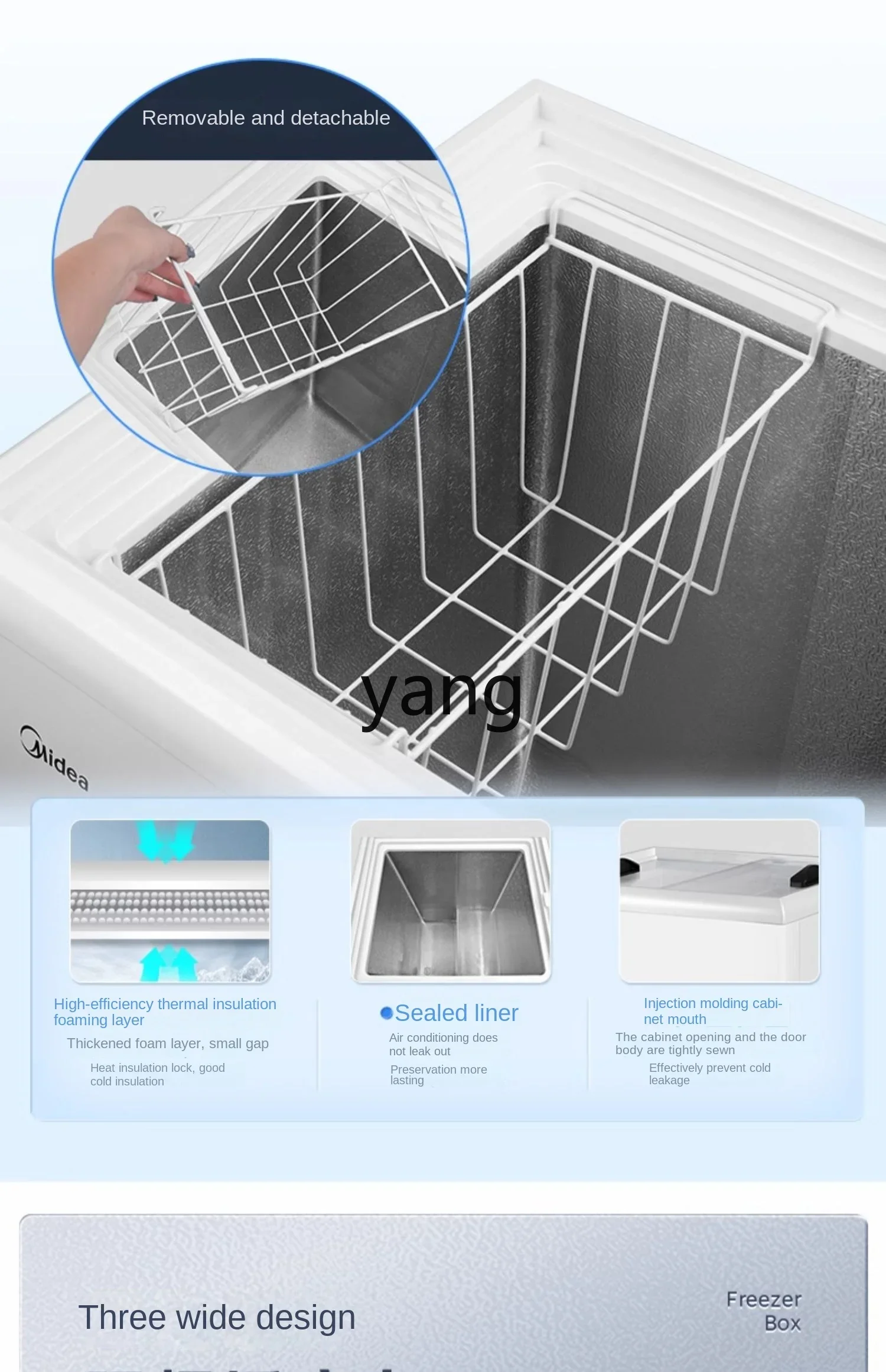 L'm'm Household Small Refrigerator Refrigerated Fresh Cabinet Glass Cover Display Cabinet