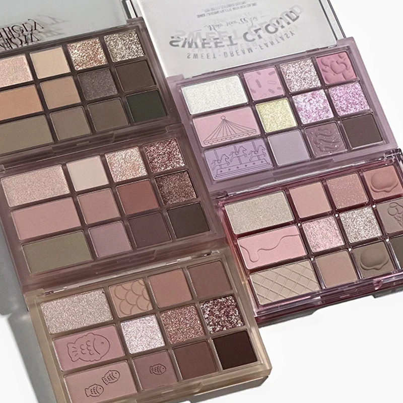 12-Colors Eyeshadow Palette Smokey Brown Rose Eye Shadow Makeup Silky Matte Shimmer Long-lasting Beginner Eyes Pigment Cosmetics - 4