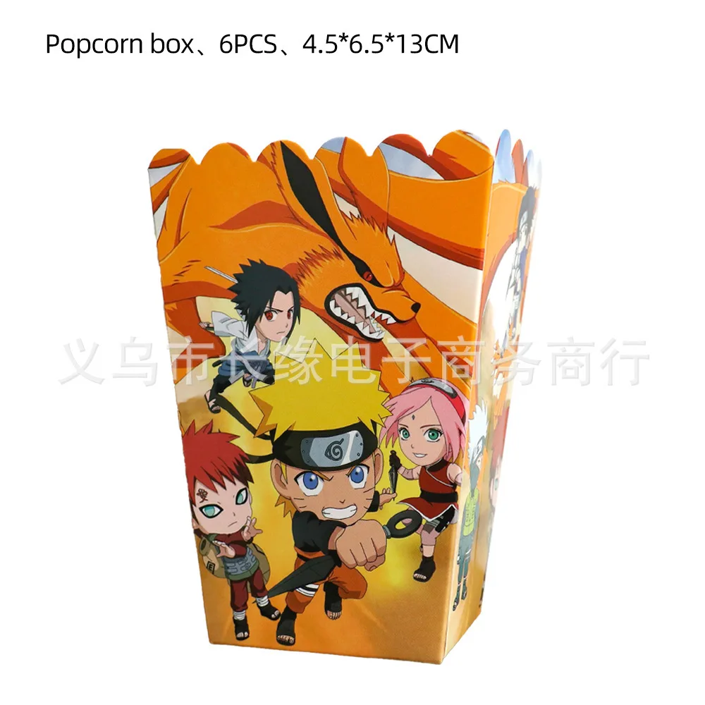 thumbnail image 1 of Decoración de fiesta de cumpleaños animada con dibujos animados de Naruto, vajilla desechable personalizada, pancarta, accesorios de estudio para baby shower de anime de sangre caliente, 1 of 5