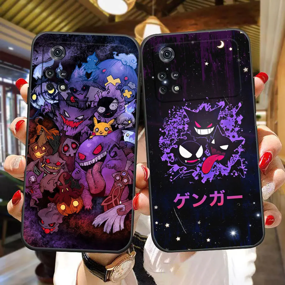 Чехол для телефона P-Pikachu P-Pokemon G-Gengar для Xiaomi Poco X5 X4 X3 M5 M4 M3 F5 F4 F3 GT NFC Black Shark 5 Mix 4