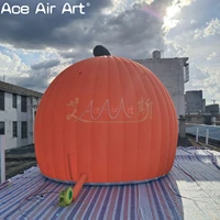 4mH Custom Inflatable Halloween Pumpkin Shape Orange Stage Tent for Halloween Decoration 2