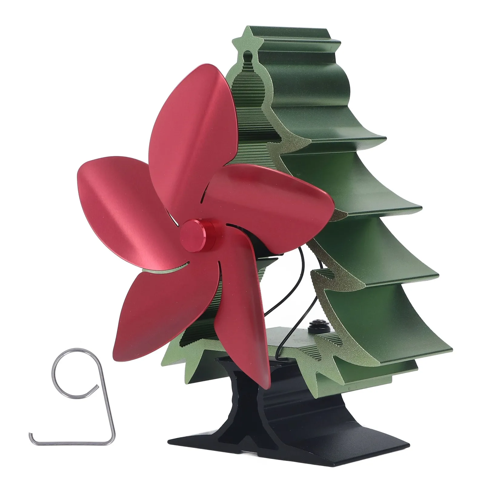 Christmas 5 Blade Fireplace Fan European Style Simple Portable Christmas Tree Fireplace Fan Energy Saving Driven Thermal Energy