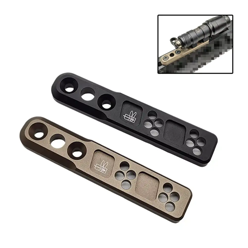 M300/M600 Support 45&deg; Side Guide MLOK/KEYMOD Fishbone Increasing Guide Tactical Flashlight Clamp for Margaap Kam Ming