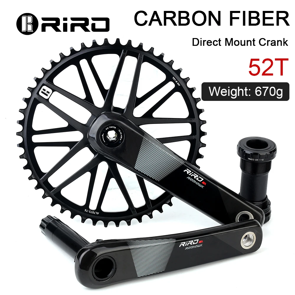 RIRO カーボンクランク 165mm DUB28.99mm 50/34 軽量 RIRO カーボンクランク 165mm DUB28.99mm 50/34 軽量 Riro