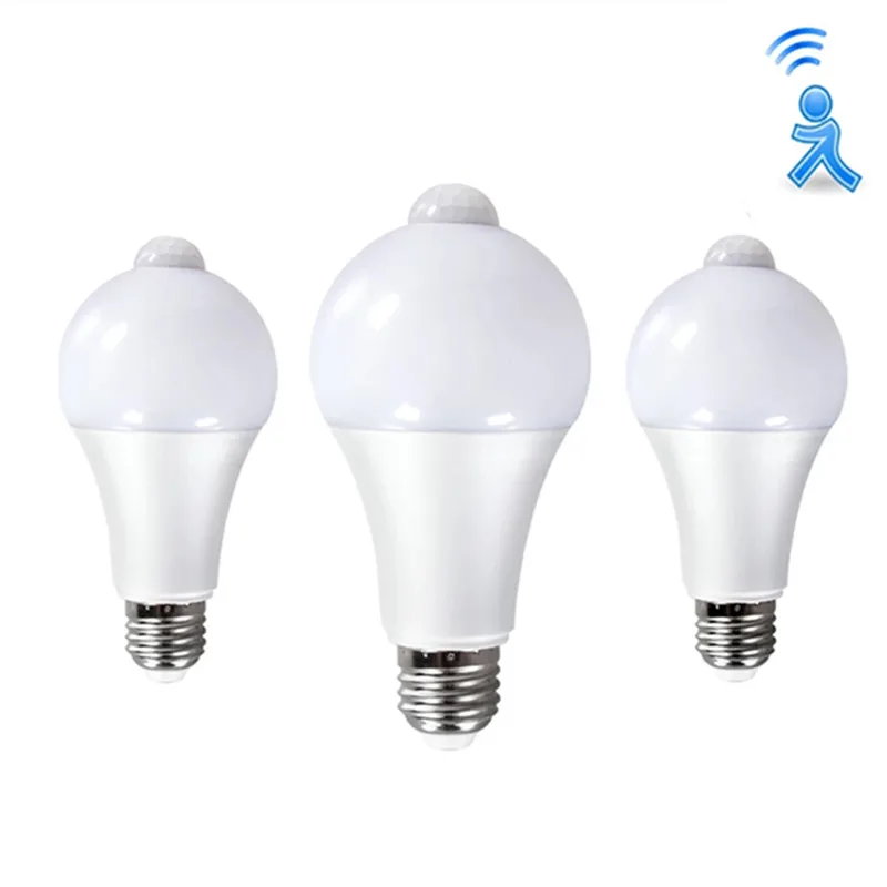

LED Bulb Motion Sensor Lamp 220V Led Bulb 9W 12W 18W E27 Light Auto Smart Led Infrared Body Lamp With Motion Sensor Lights