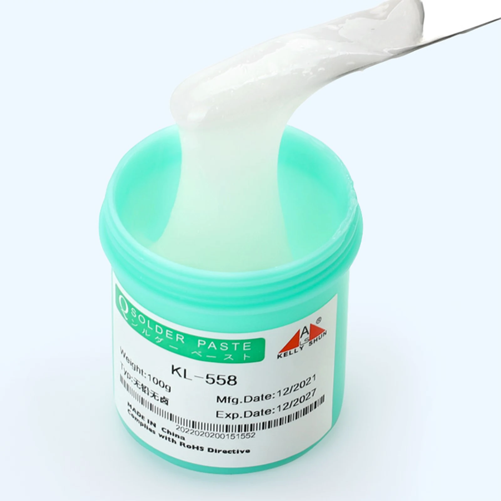 KELLSHUN 무연 KL-558 칩 납땜용 솔더 용접 플럭스, LED BGA SMD PGA PCB DIY 수리 도구 주석 페이스트, 100g