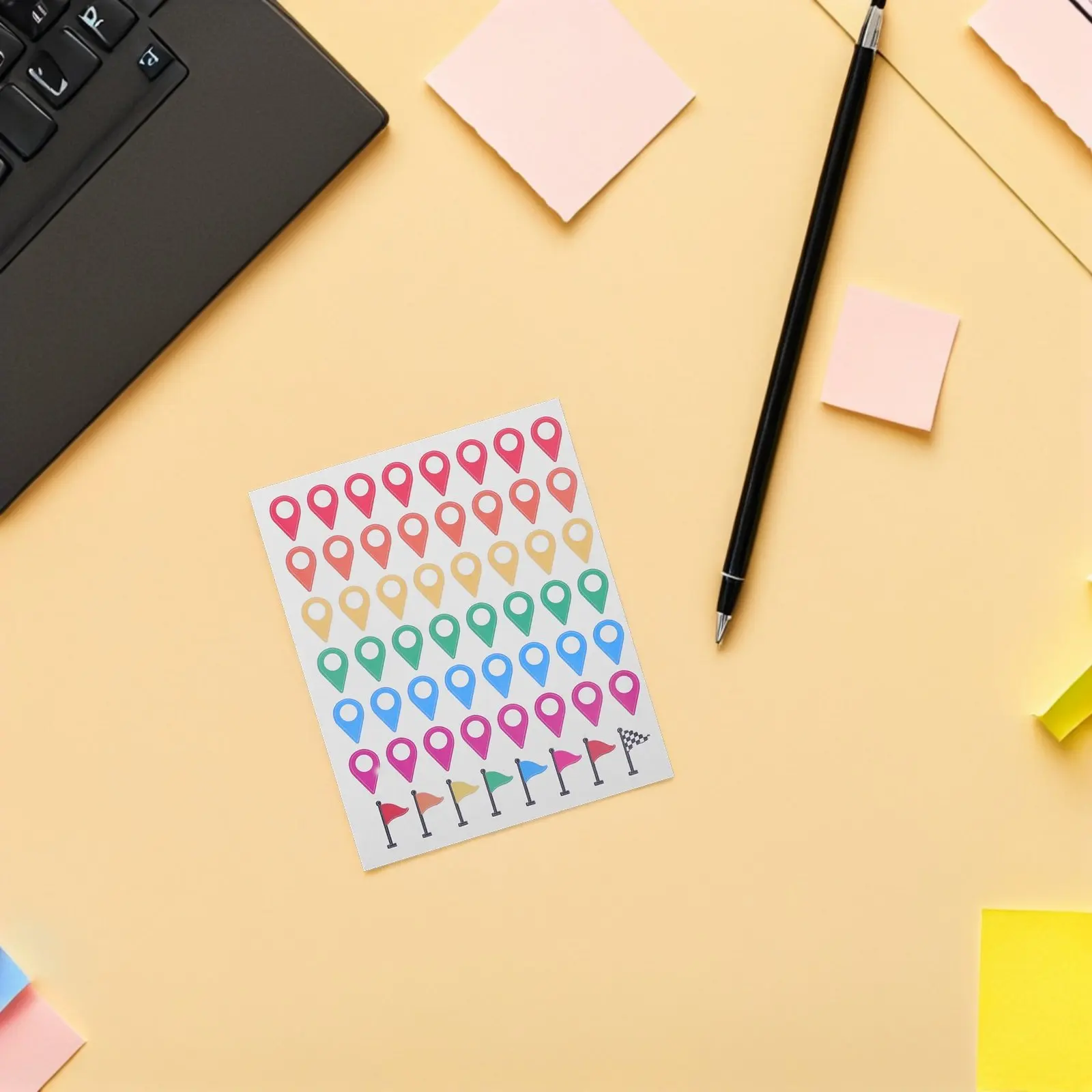 5장의 지리 스티커 가족 휴가 계획을 위한 다채로운 방수 지도 마커 사무실 여행 버킷리스트 추적