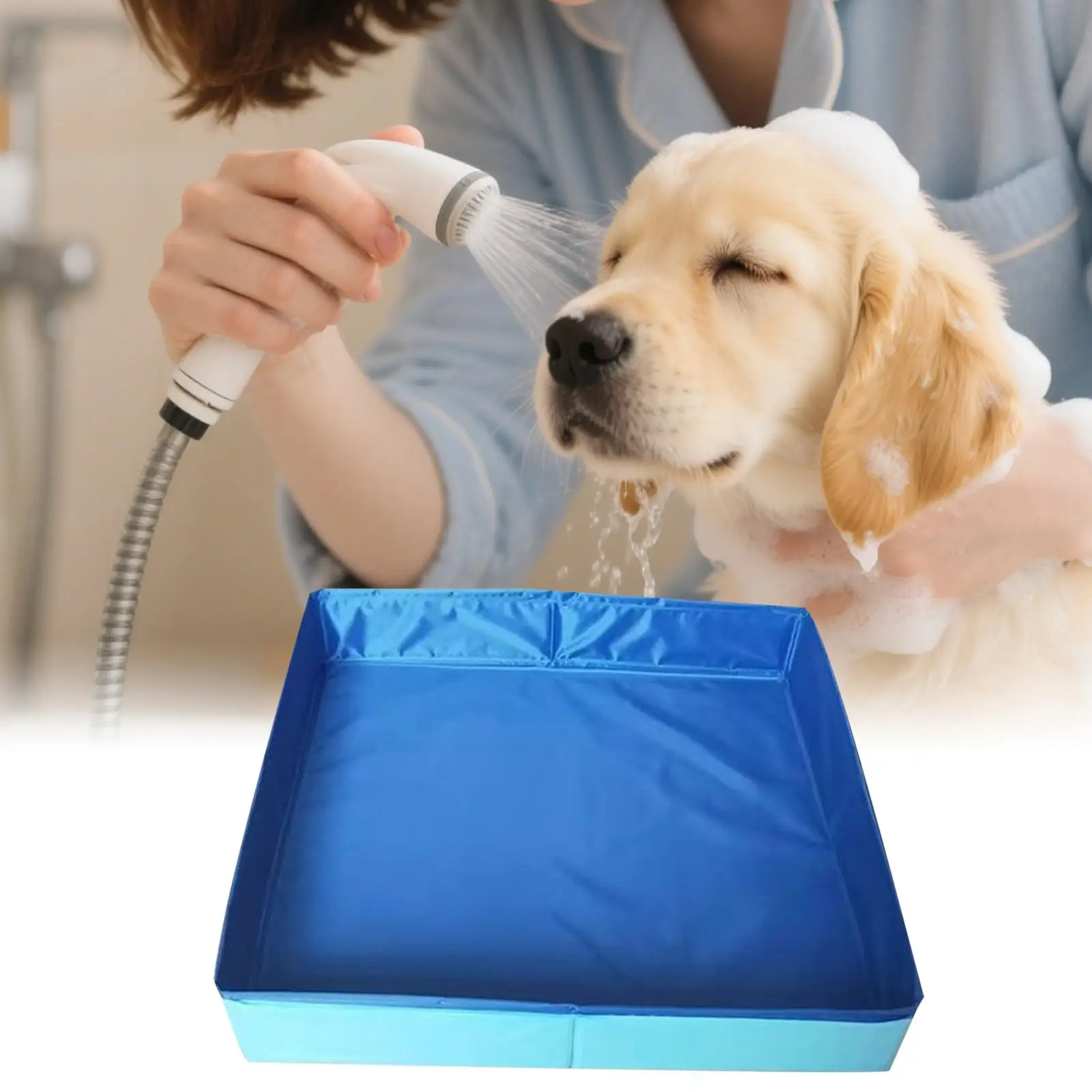 Pet Bath Pool PVC Folding Swimming Pool for Dog Save Non-Inflatable Space Pet Puppy Paddling Tub for Puppy Cats Other Animals