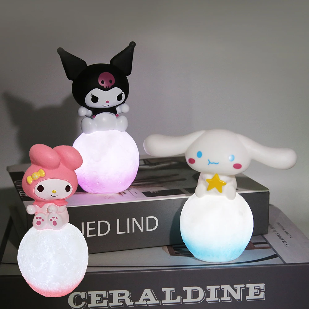 Sanrio Figure Anime Figure Kawaii Kuromi Melody Cinnamoroll Cake Decorative Accessories Home Decoration Cute Children's Gift