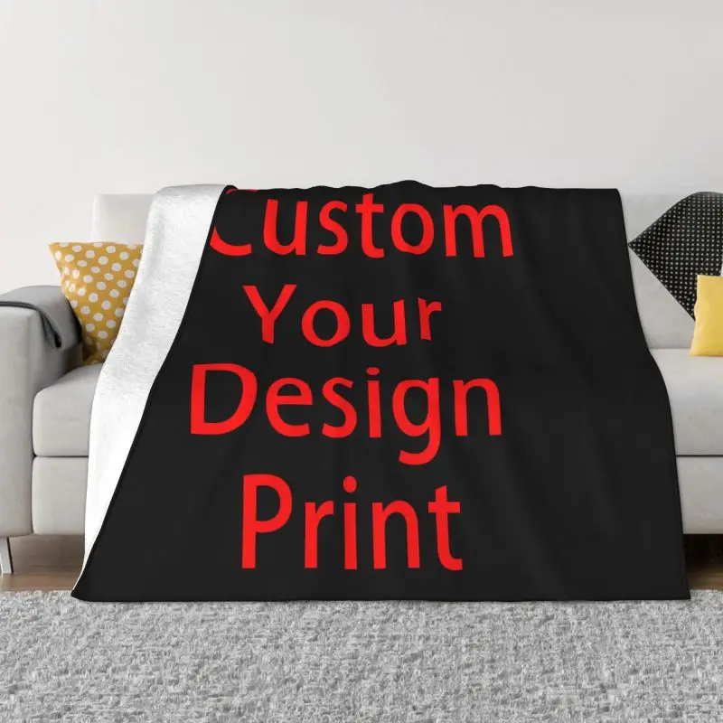 Custom Your Design Print Blanket Fleece Spring Autumn Flannel