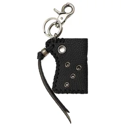 Customizable Retro Street - Style PU Leather Lighter Case with Waist Bag Attachment (Black 2)