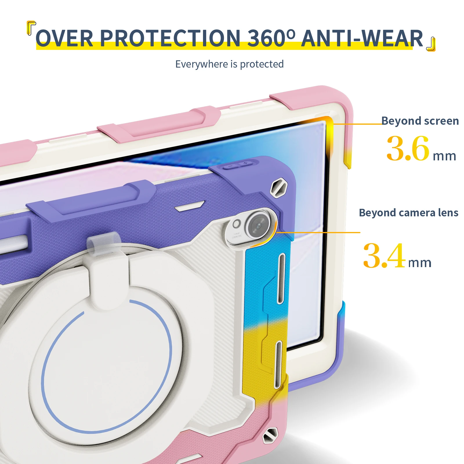 Durable Shockproof Tablet Cover with Pen Slot and Stand