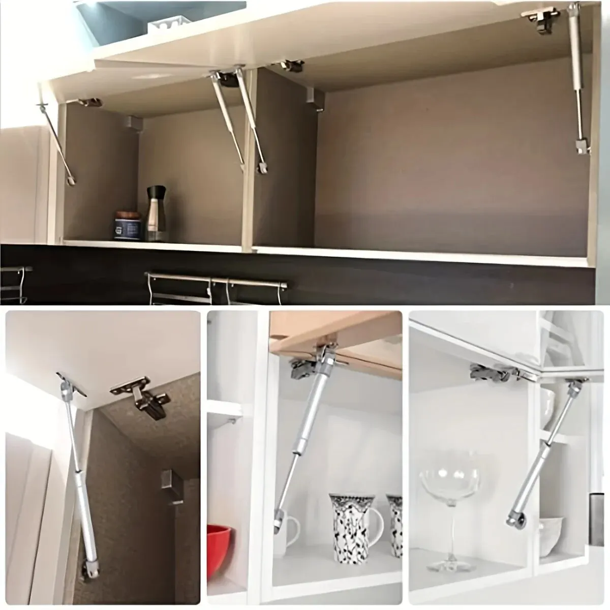 Cabinet Hinge Cabinet Hinge 100N Furniture Pneumatic Support Rod Up-Flip Door Hydraulic Rod Air Pressure Telescopic Buffer Air Support